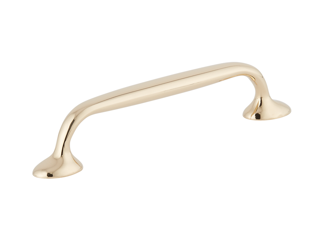 Bakes Cabinet Handle by Armac Martin - 102mm - Polished Brass Unlacquered