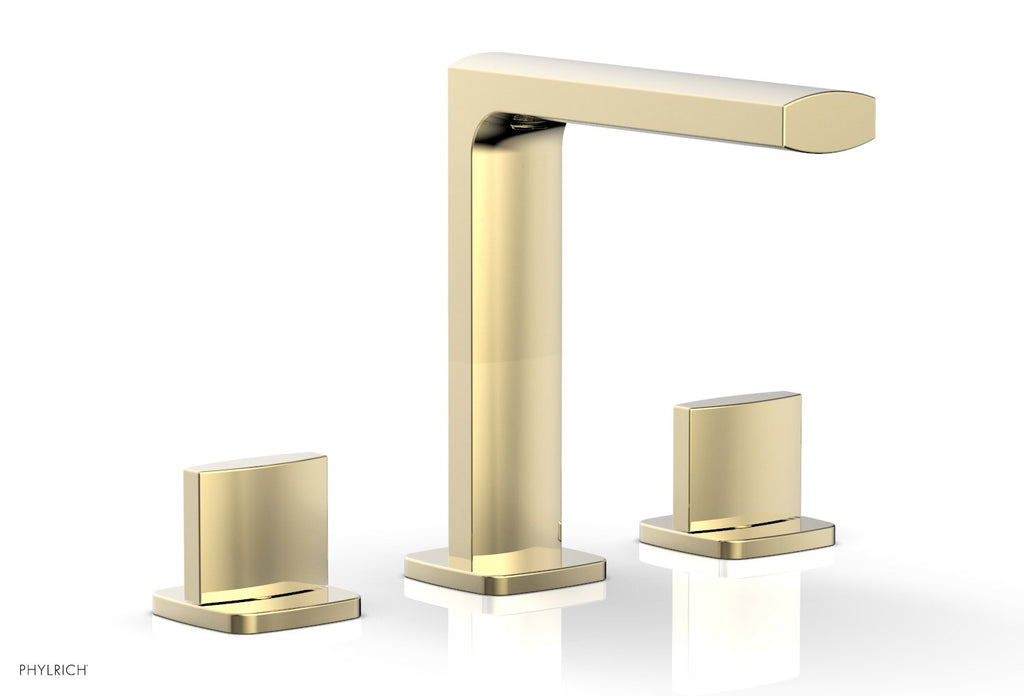 1-1/8" - Polished Brass Uncoated - RADI Widespread Faucet - Blade Handle High Spout 181-01 by Phylrich - New York Hardware