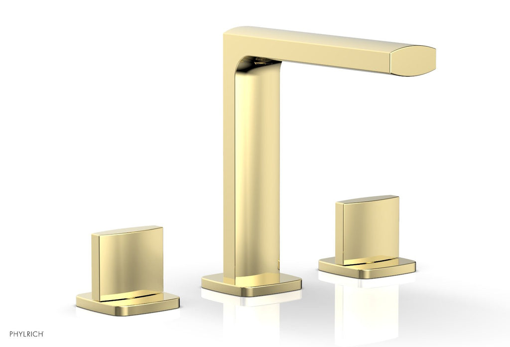 1-1/8" - Polished Brass - RADI Widespread Faucet - Blade Handle High Spout 181-01 by Phylrich - New York Hardware