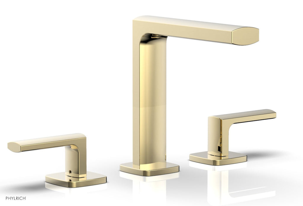 1-1/8" - Polished Brass Uncoated - RADI Widespread Faucet Lever Handles High Spout 181-02 by Phylrich - New York Hardware