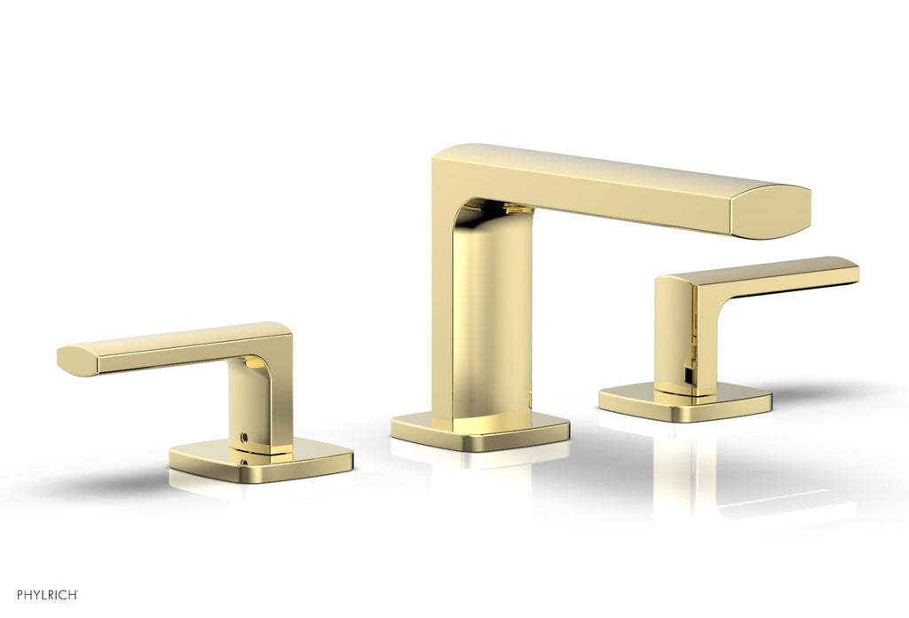 1-1/8" - Polished Gold - RADI Widespread Faucet - Lever Handles Low Spout 181-05 by Phylrich - New York Hardware
