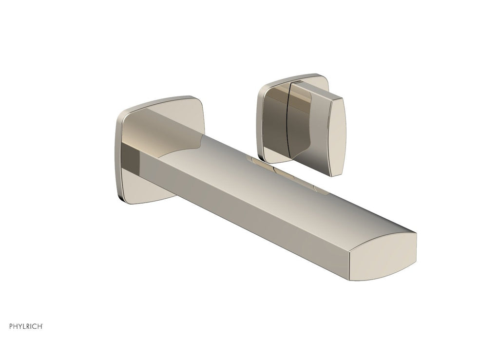 1-1/8" - Satin Brass - RADI Single Handle Wall Lavatory Set - Blade Handles 181-15 by Phylrich - New York Hardware
