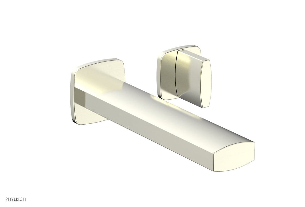 1-1/8" - Polished Brass - RADI Single Handle Wall Lavatory Set - Blade Handles 181-15 by Phylrich - New York Hardware