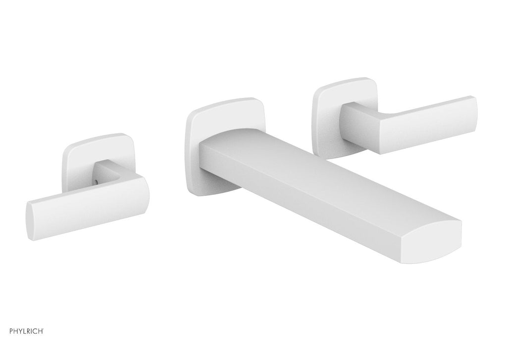 1-1/8" - Satin White - RADI Wall Tub Set - Lever Handles 181-57 by Phylrich - New York Hardware