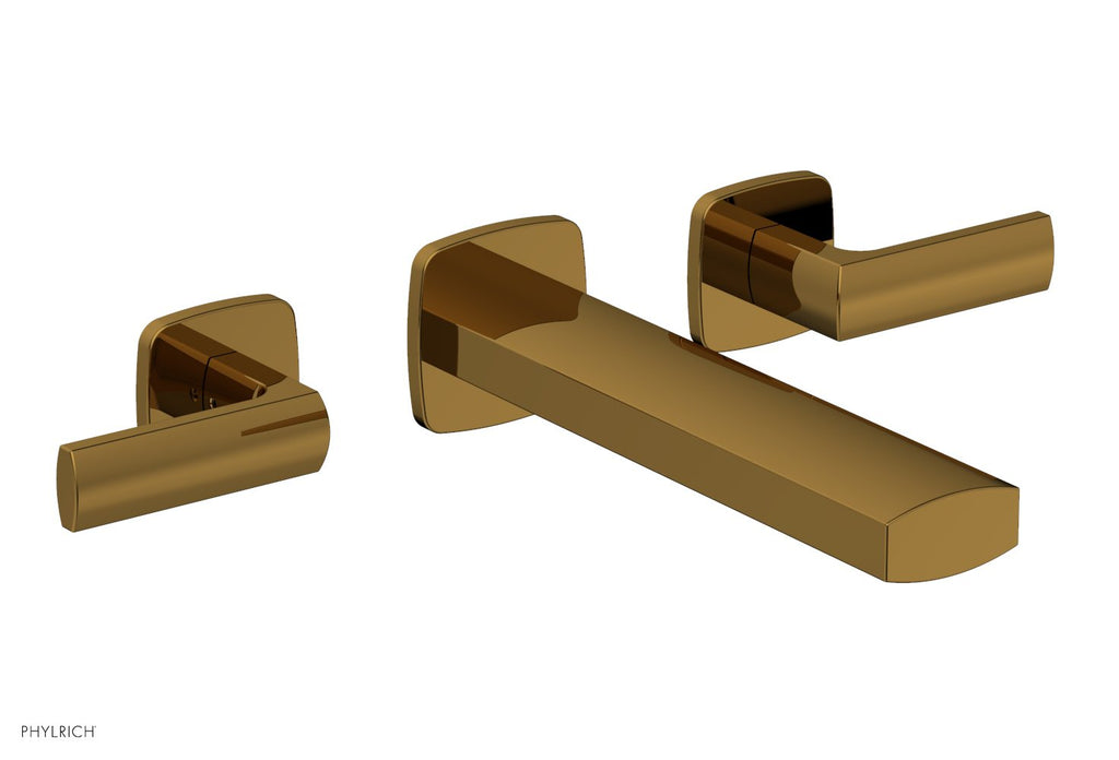1-1/8" - French Brass - RADI Wall Tub Set - Lever Handles 181-57 by Phylrich - New York Hardware