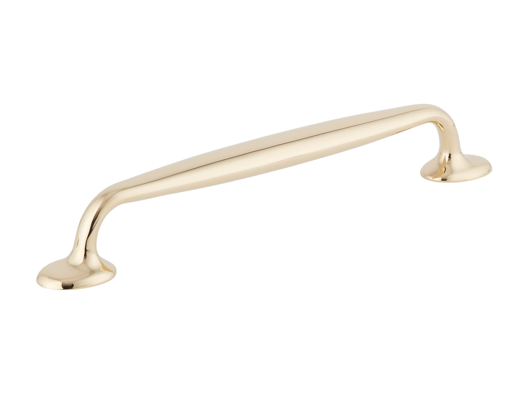 Bakes Cabinet Handle by Armac Martin - 203mm - Polished Brass Unlacquered