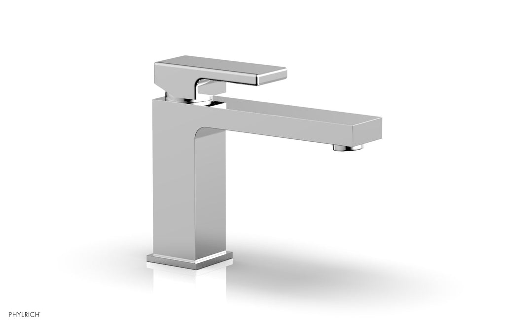 5" - Polished Chrome - MIX Single Hole Lavatory Faucet, Low - Blade Handle 290L-06 by Phylrich - New York Hardware