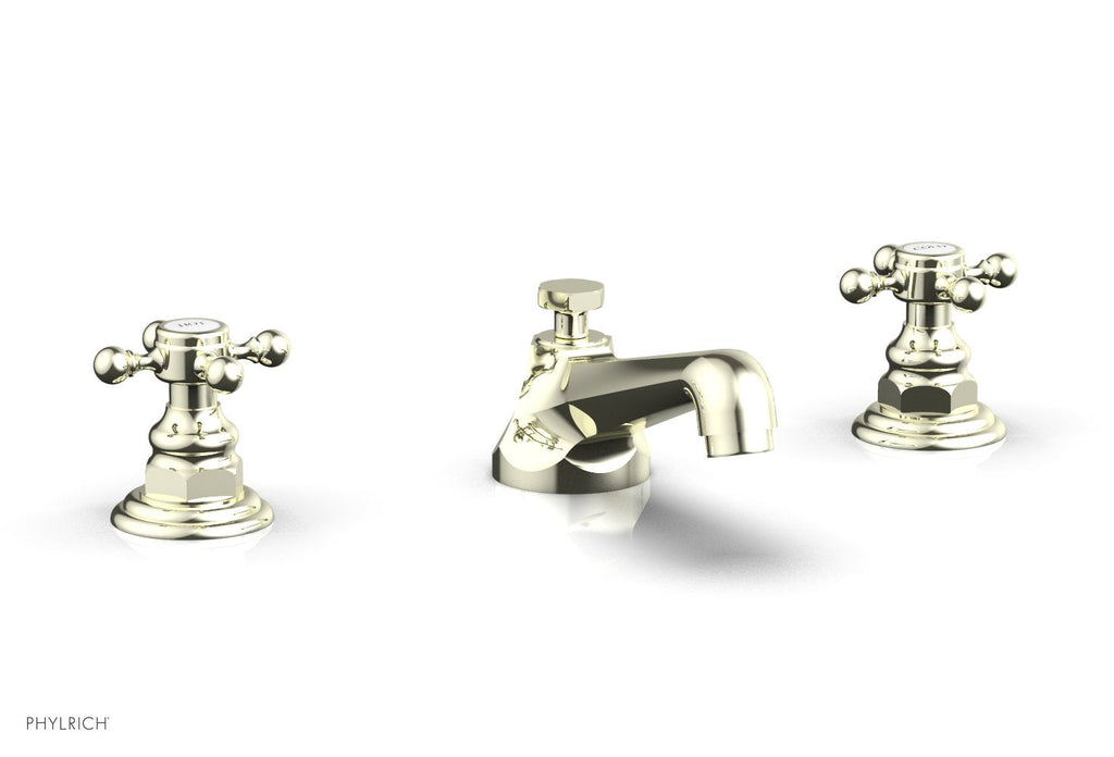 3" - Burnished Nickel - HEX TRADITIONAL Widespread Faucet 500-01 by Phylrich - New York Hardware
