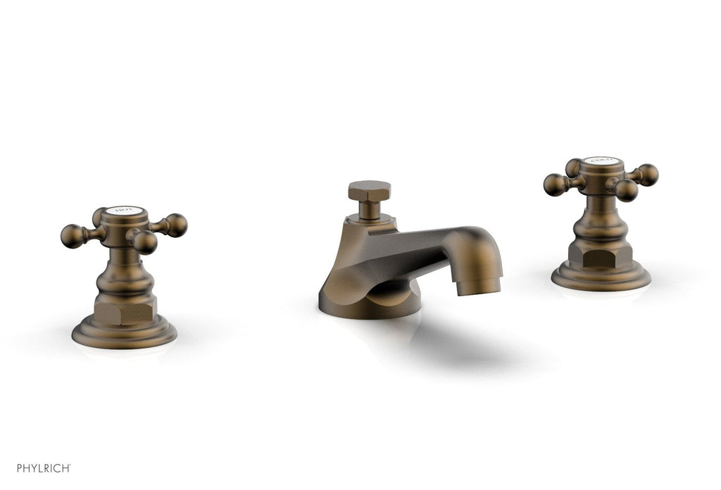 3" - Old English Brass - HEX TRADITIONAL Widespread Faucet 500-01 by Phylrich - New York Hardware