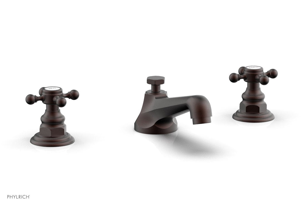 3" - Weathered Copper - HEX TRADITIONAL Widespread Faucet 500-01 by Phylrich - New York Hardware