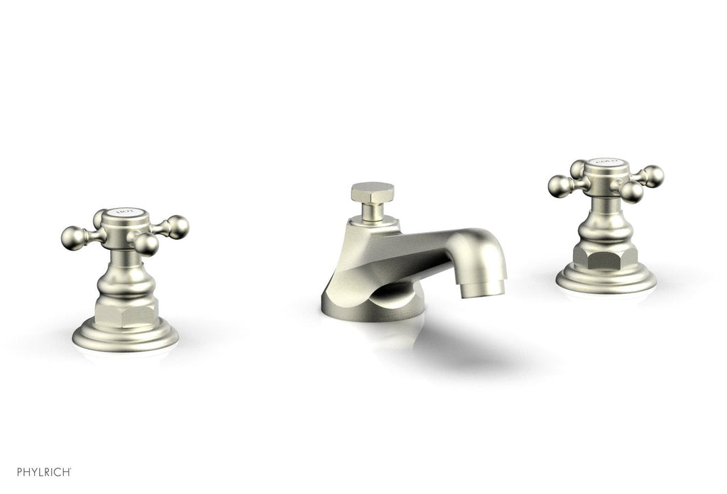 3" - Satin Nickel - HEX TRADITIONAL Widespread Faucet 500-01 by Phylrich - New York Hardware