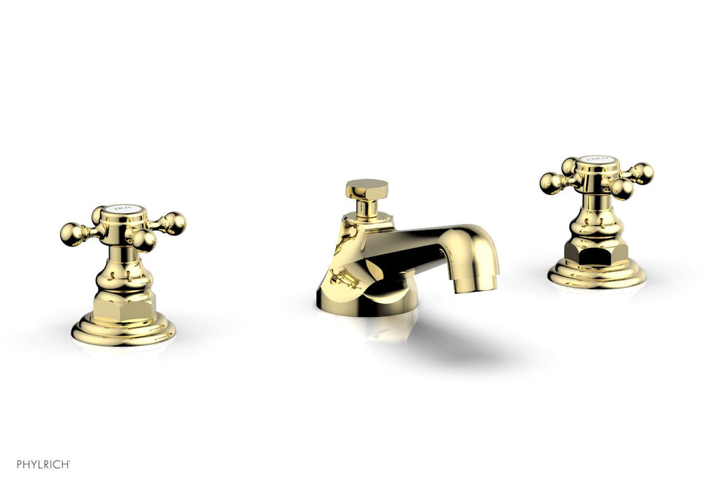 3" - Polished Brass - HEX TRADITIONAL Widespread Faucet 500-01 by Phylrich - New York Hardware