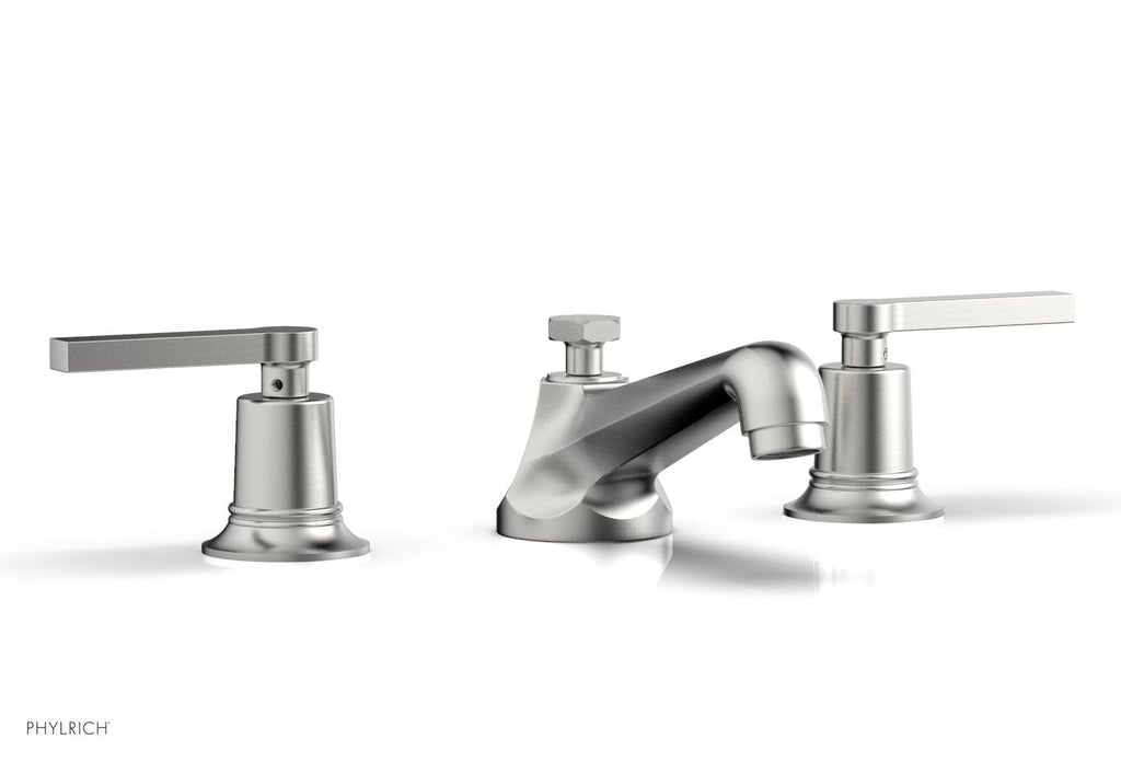 2-15/16" - Pewter - HEX MODERN Widespread Faucet Low Lever Handles 501-02 by Phylrich - New York Hardware