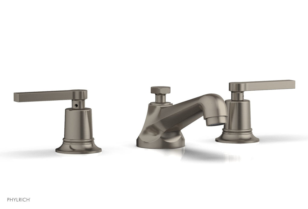 2-15/16" - Burnished Nickel - HEX MODERN Widespread Faucet Low Lever Handles 501-02 by Phylrich - New York Hardware