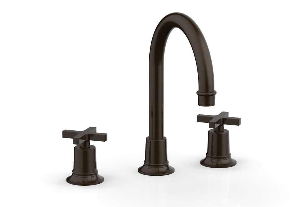 9-7/8" - Antique Bronze - HEX MODERN Widespread Faucet with Cross Handles 501-03 by Phylrich - New York Hardware