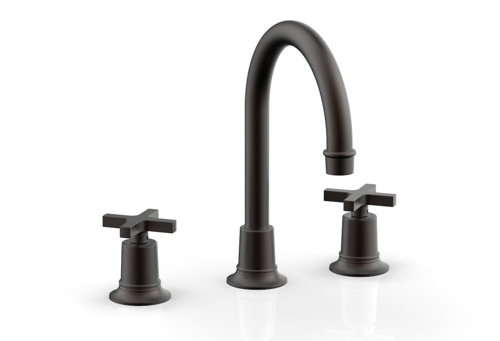 9-7/8" - Oil Rubbed Bronze - HEX MODERN Widespread Faucet with Cross Handles 501-03 by Phylrich - New York Hardware