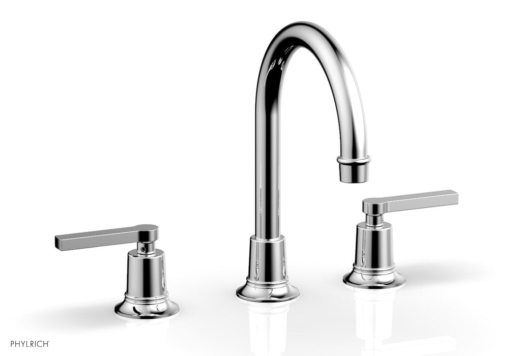 9-7/8" - Polished Nickel - HEX MODERN Widespread Faucet - Lever Handles 501-04 by Phylrich - New York Hardware
