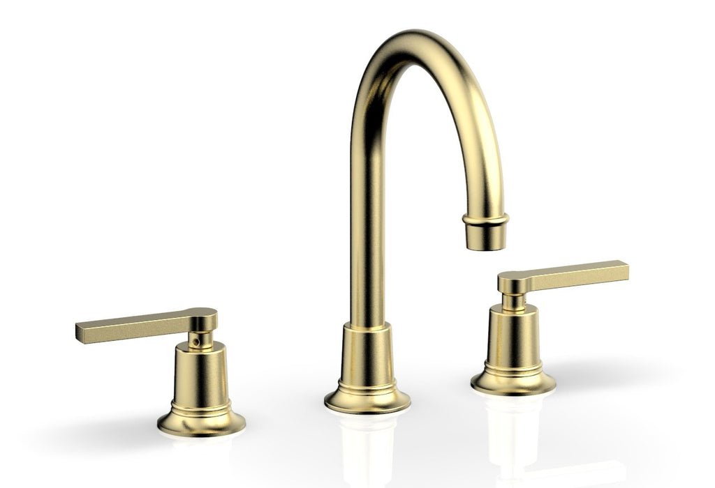 9-7/8" - Old English Brass - HEX MODERN Widespread Faucet - Lever Handles 501-04 by Phylrich - New York Hardware