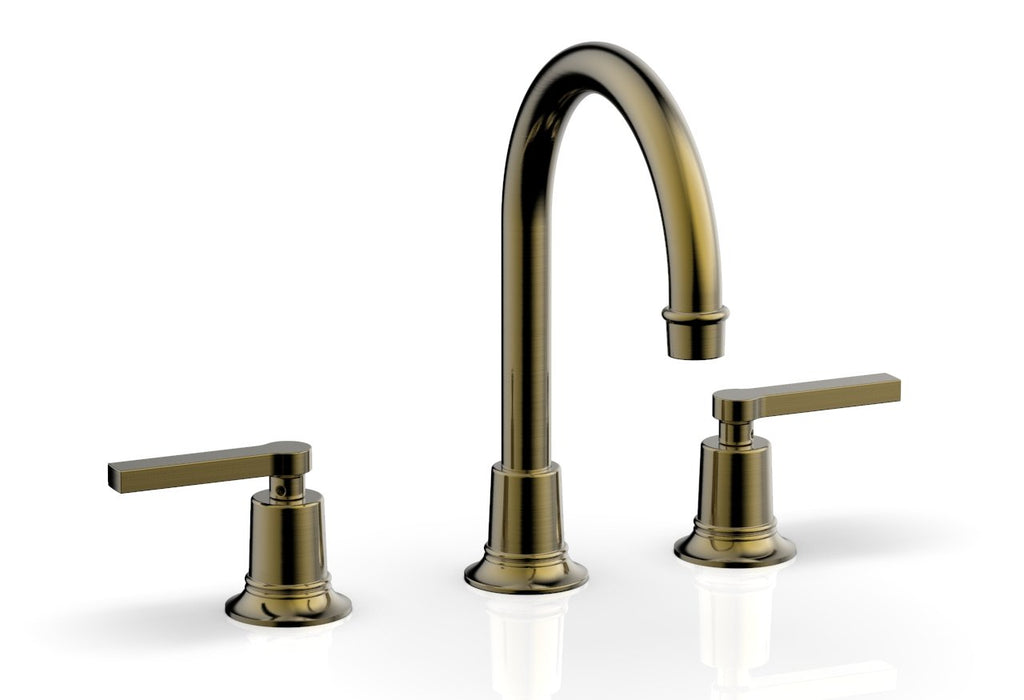 9-7/8" - Satin Brass - HEX MODERN Widespread Faucet - Lever Handles 501-04 by Phylrich - New York Hardware