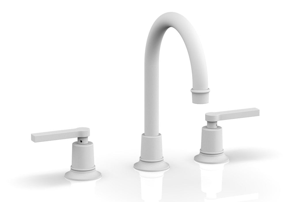 9-7/8" - Satin White - HEX MODERN Widespread Faucet - Lever Handles 501-04 by Phylrich - New York Hardware