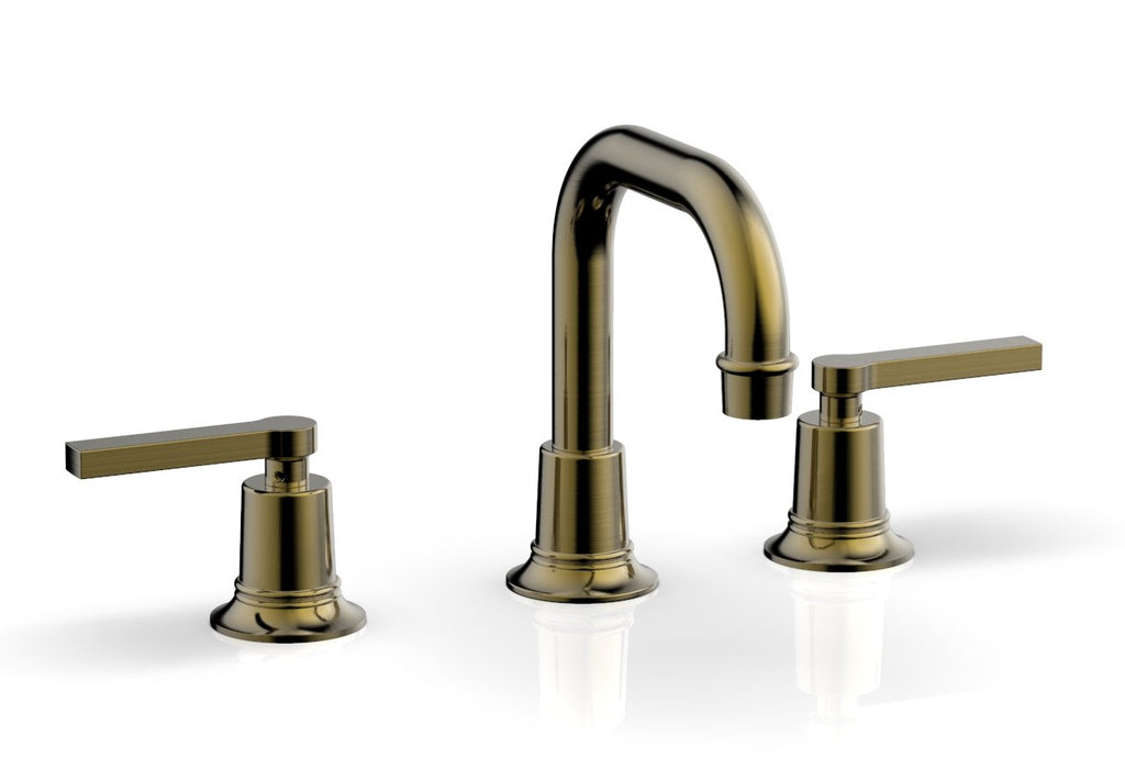 6-3/4" - Satin Brass - HEX MODERN Widespread Faucet with Lever Handles 501-06 by Phylrich - New York Hardware