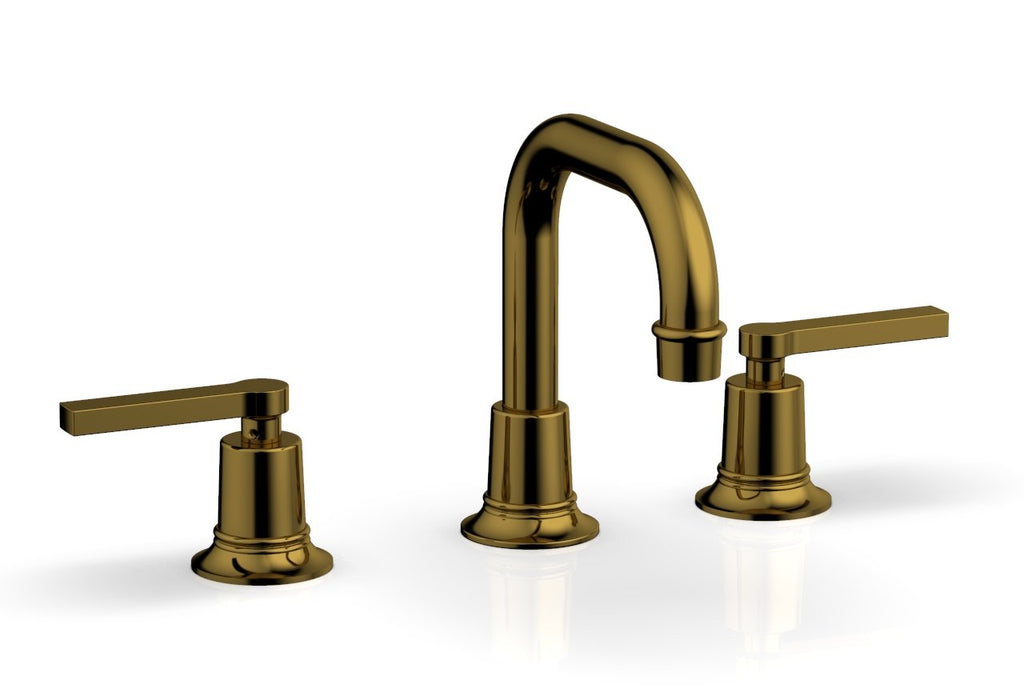 6-3/4" - Polished Gold - HEX MODERN Widespread Faucet with Lever Handles 501-06 by Phylrich - New York Hardware