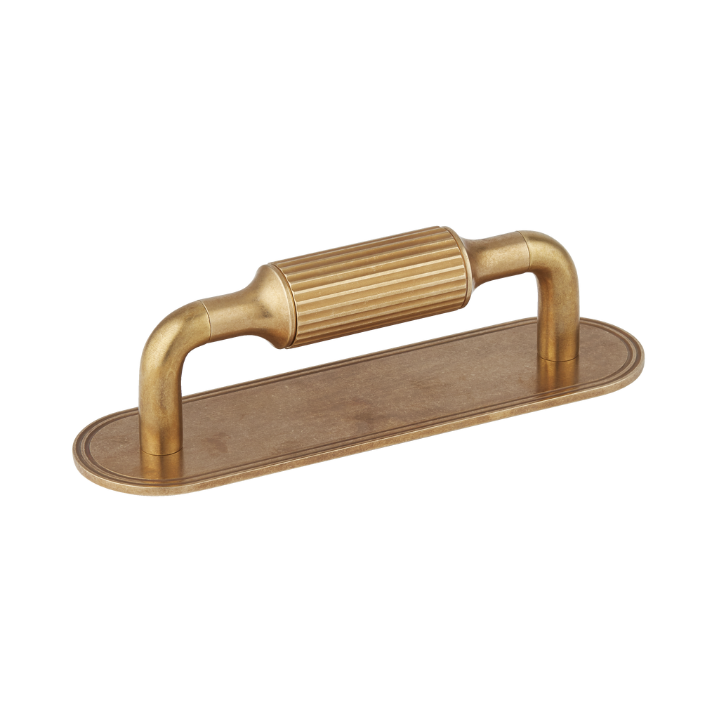 HBB - 288mm - Barwick Ridged Cabinet Pull Handle With Backplate by Armac Martin - New York Hardware