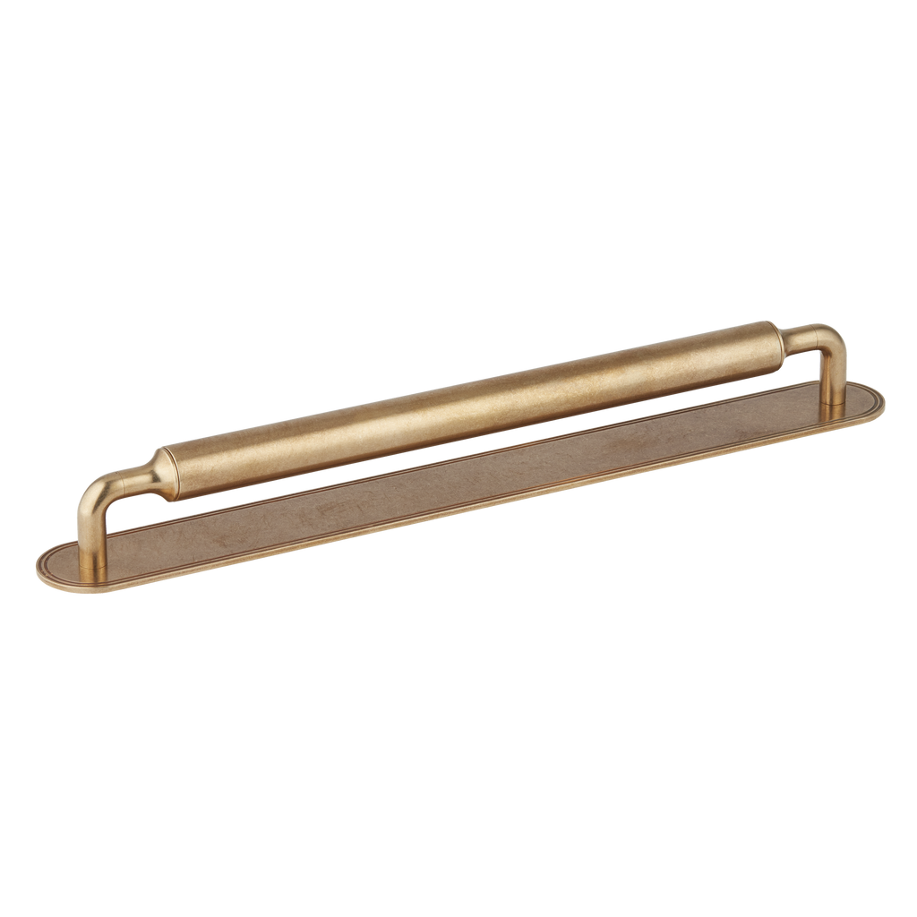 HBB - 608mm - Barwick Plain Cabinet Pull Handle With Backplate by Armac Martin - New York Hardware
