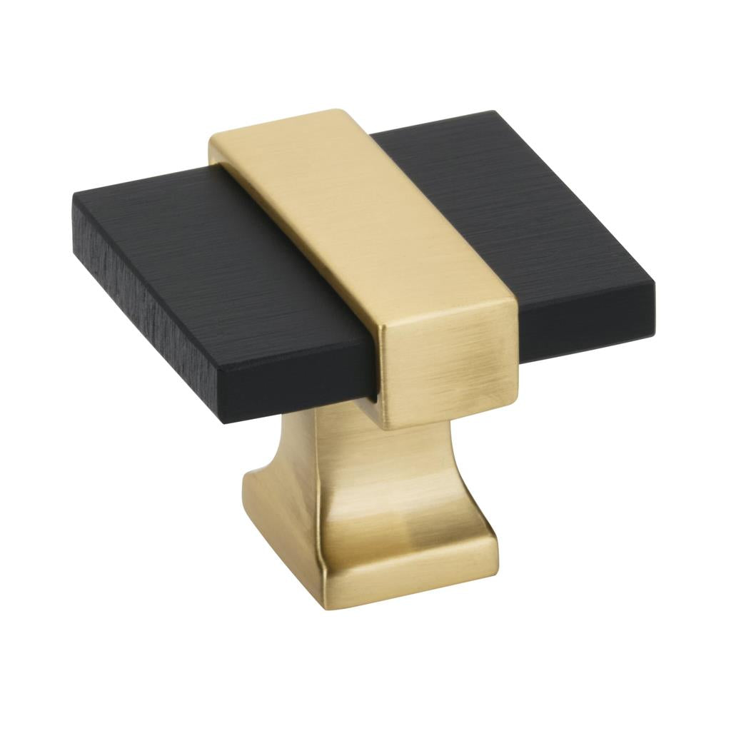 Amerock Overton 1-3/8" Cabinet Knob (Brushed Matte Black/Brushed Gold) Amerock Overton 1-3/8" Cabinet Knob (Brushed Matte Black/Brushed Gold)