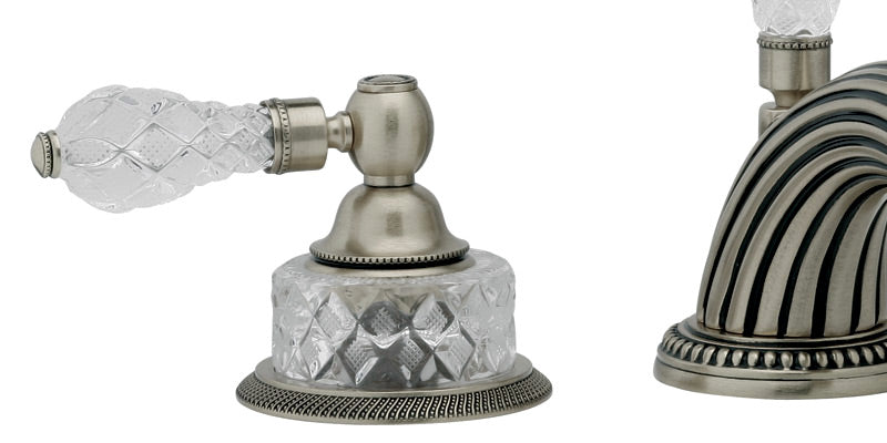 3-5/8" - French Brass - REGENT CUT CRYSTAL Widespread Faucet K181 by Phylrich - New York Hardware