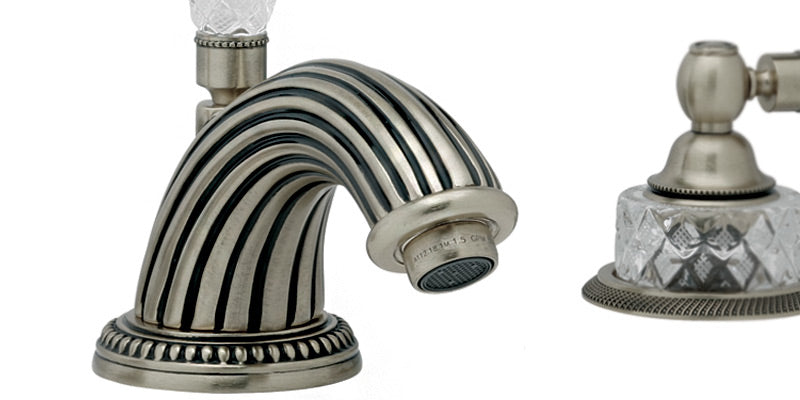 3-5/8" - Polished Brass - REGENT CUT CRYSTAL Widespread Faucet K181 by Phylrich - New York Hardware