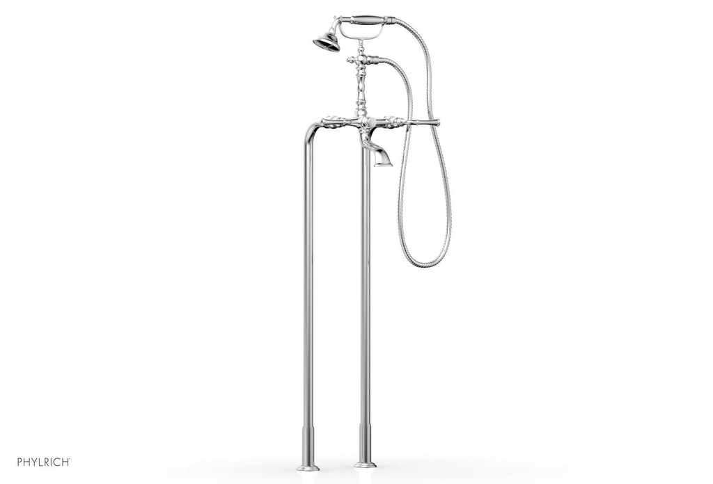 36" - Polished Chrome - Pair Deck Riser Tubes K2390XFR36 (Tub Filler & Hand Shower NOT Included) by Phylrich - New York Hardware