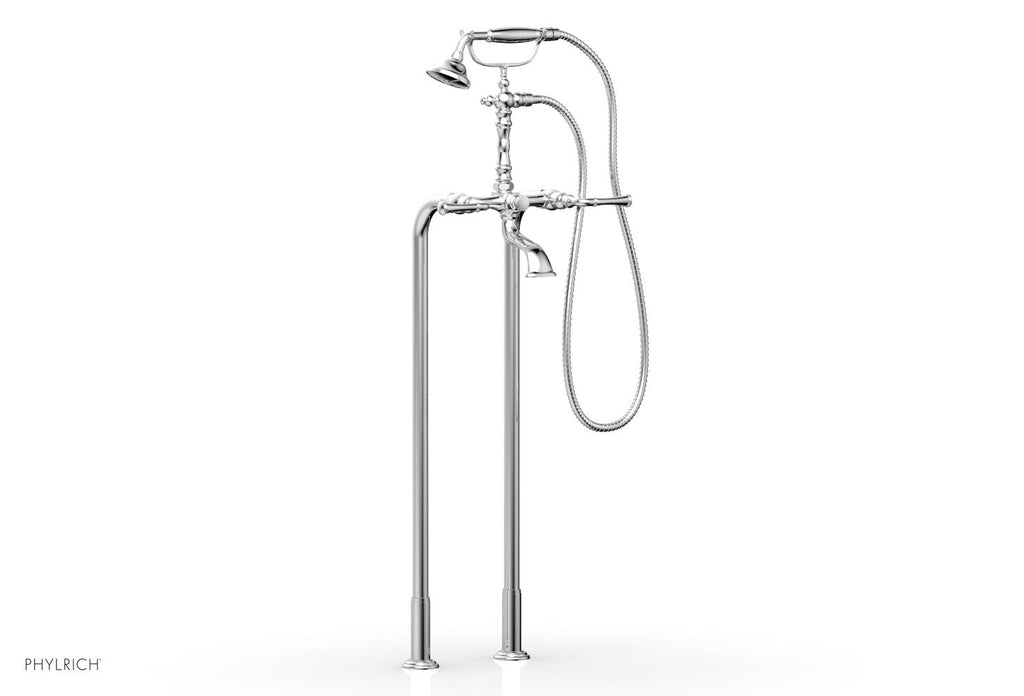 30" - Polished Chrome - Pair Deck Riser Tubes K2390XFR30 (Tub Filler & Hand Shower NOT Included) by Phylrich - New York Hardware