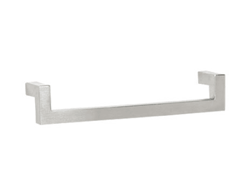 Offset Square Bar Pull - 6 5/16" (160mm) Satin Stainless Steel - New York Hardware Online