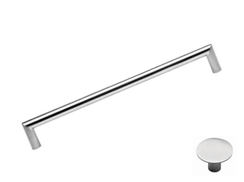 Tubular Pull With Corners - 4 5/16" (110mm) Satin Stainless Steel - New York Hardware Online