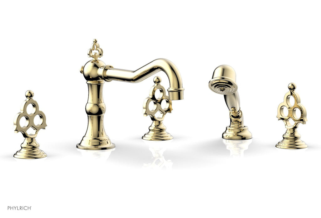 7-7/8" - Old English Brass - MAISON Deck Tub Set with Hand Shower  by Phylrich - New York Hardware