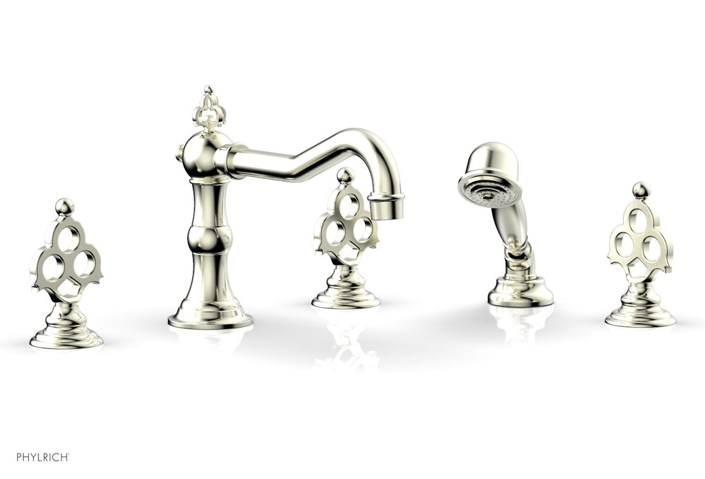 7-7/8" - Polished Brass - MAISON Deck Tub Set with Hand Shower  by Phylrich - New York Hardware