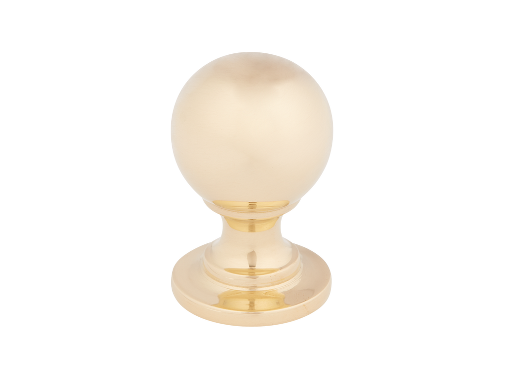 Cotswold Ball Cabinet Knob by Armac Martin - 19mm - Polished Brass Unlacquered