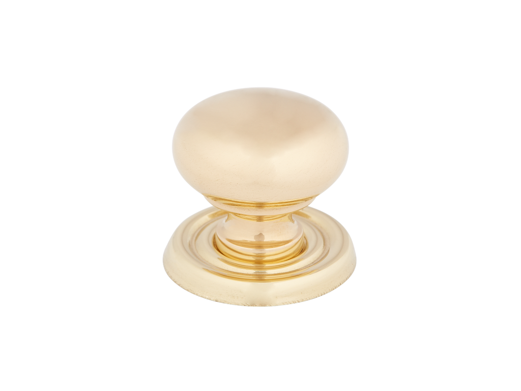 Cotswold Bun Cabinet Knob by Armac Martin - 19mm - Polished Brass Unlacquered