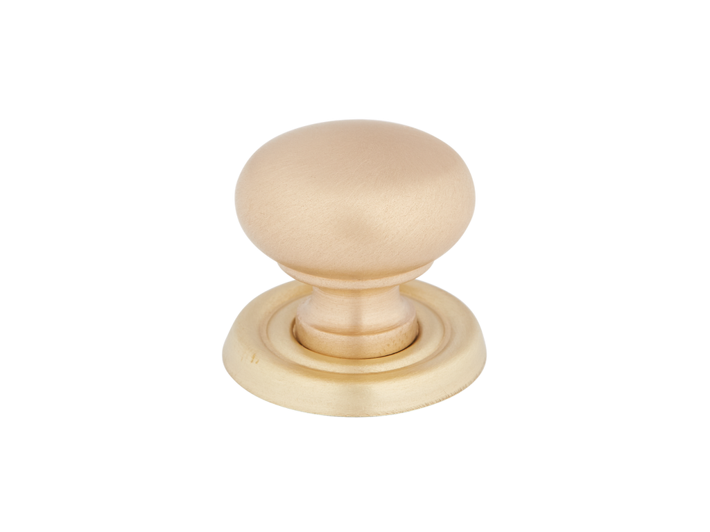 Cotswold Bun Cabinet Knob by Armac Martin - 19mm - Satin Brass Unlacquered