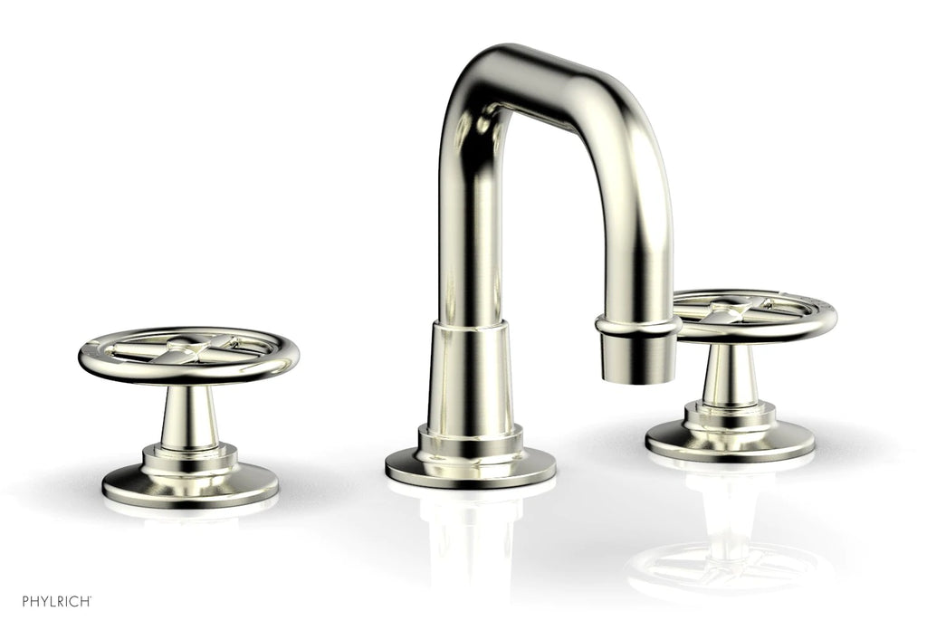 WORKS Widespread Faucet Low Spout with Cross Handles by Phylrich - New York Hardware