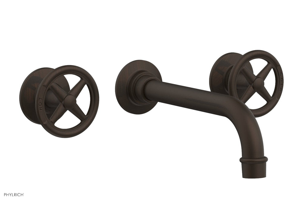 WORKS Wall Tub Set   Cross Handles by Phylrich - Oil Rubbed Bronze