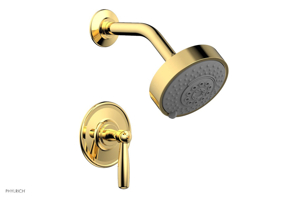WORKS Pressure Balance Shower Set   Lever Handle by Phylrich - Satin Gold