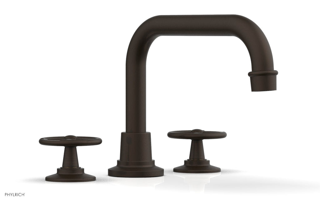 WORKS Deck Tub Set   Cross Handles by Phylrich - Oil Rubbed Bronze
