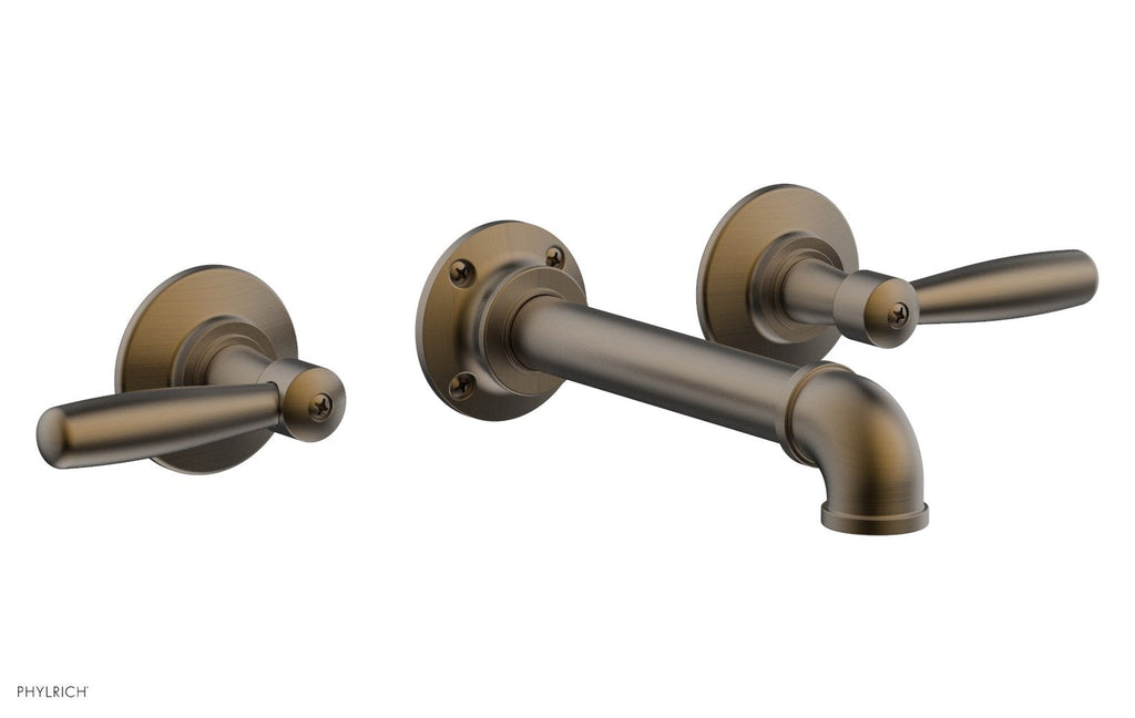 WORKS 2 Wall Tub Set   Lever Handles by Phylrich - Antique Brass