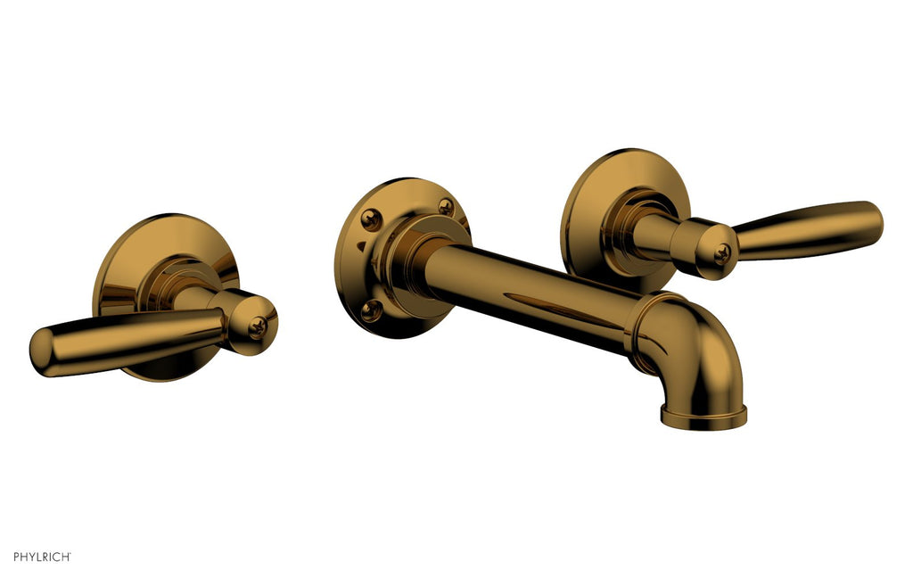 WORKS 2 Wall Tub Set   Lever Handles by Phylrich - Satin Gold