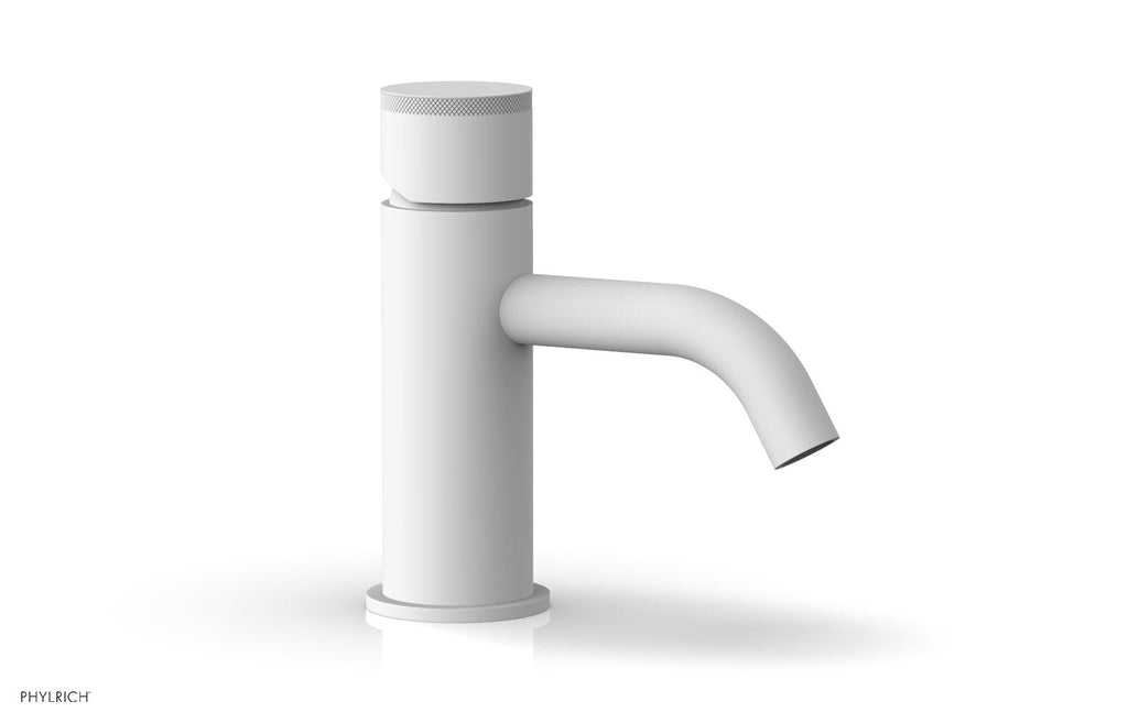 BASIC II Single Hole Lavatory Faucet, Knurled Handle by Phylrich - Satin White
