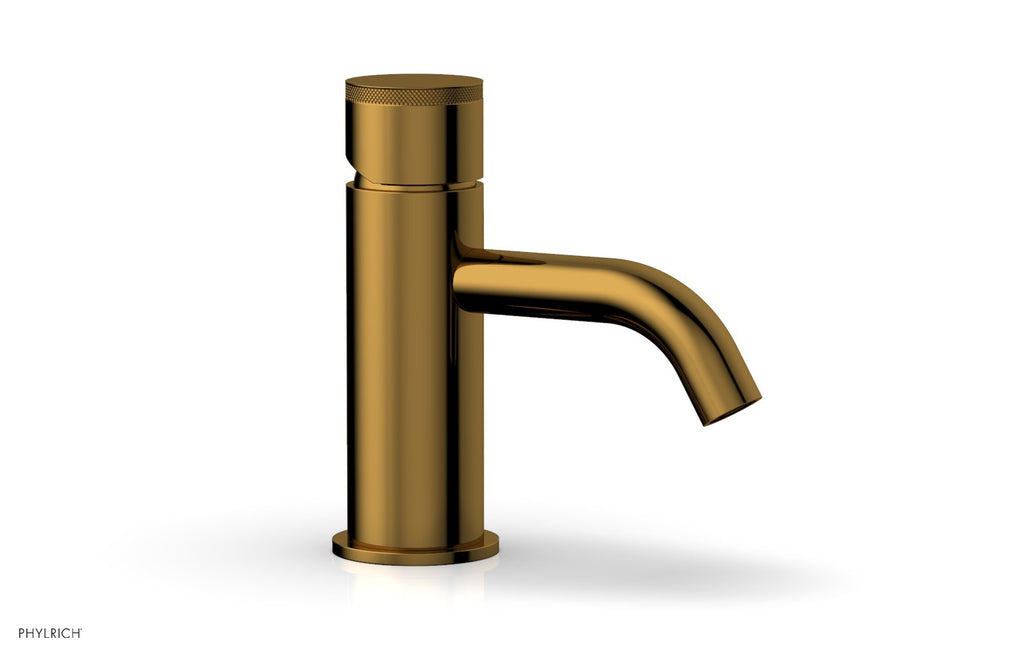 BASIC II Single Hole Lavatory Faucet, Knurled Handle by Phylrich - French Brass