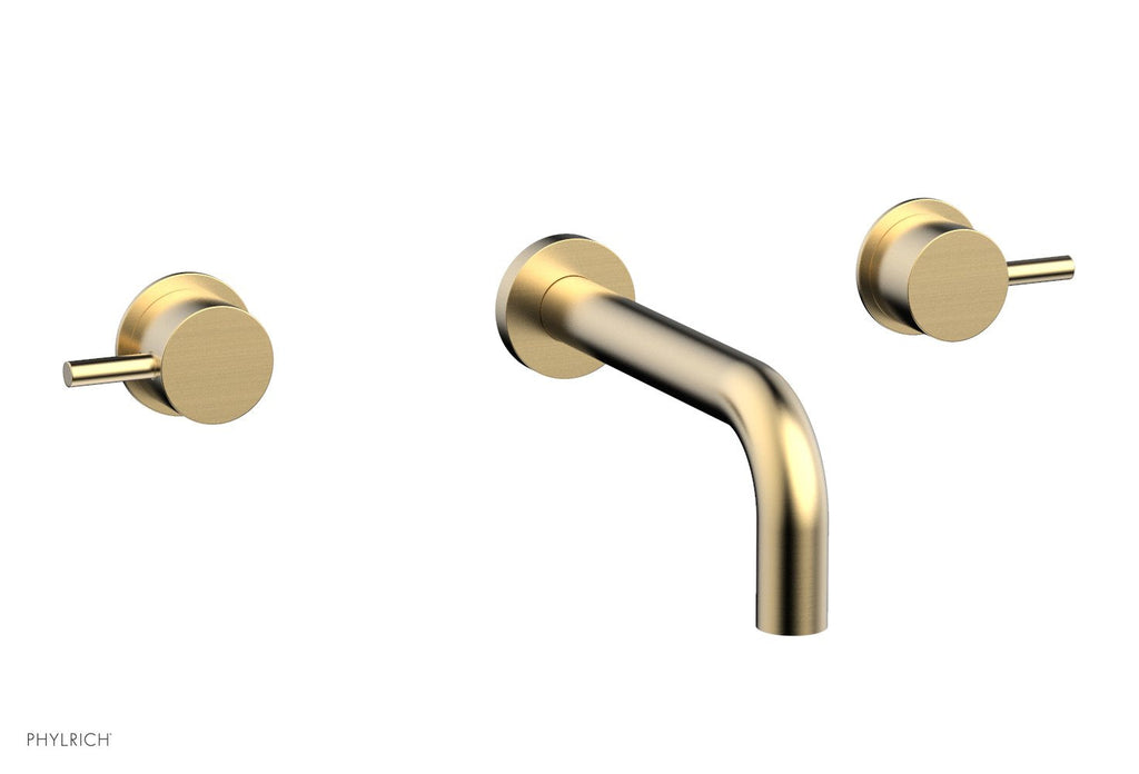 BASIC II Wall Tub Set Lever Handles by Phylrich - Satin Brass
