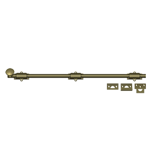 Bolts Surface HD Bolt by Deltana - 24" - Antique Brass - New York Hardware